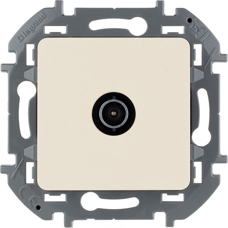 673871 Legrand Inspiria Розетка TV оконечная 10 дБ 5-862 мГц слоновая кость, вид спереди