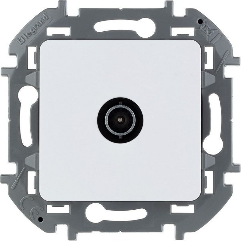 673870 Legrand Inspiria Розетка TV оконечная 10 дБ 5-862 мГц белый, вид спереди