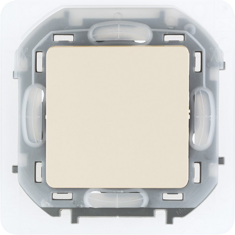 673671 Legrand Inspiria Переключатель IP44 10AX 250В слоновая кость, вид спереди
