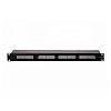 Кассетная панель 19", 1U, 4 кассеты, FTP, черный