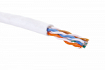 Кабель категории 5e, U/UTP, 4 пары, 24 AWG, нг(A)-HF, внутренней прокладки, черный, коробка 305 м