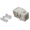 Розеточный модуль Keystone кат.5e, UTP, 1xRJ45, T568A/B, белый