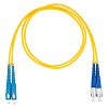 Шнур оптический коммутационный (патч-корд), LC/UРС-LC/АРС, duplex OS2, нг(А)-HF, желтый, 20,0 м