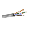 Патч-кабель категории 5е, 4 пары U/UTP, 24AWG, PVC (нг(А)-LS), серый, коробка 305 м