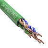 Кабель DATAREX PRO кат.5е, 4 пары U/UTP, жила 0,52, нг(А)-HF, зеленый, коробка 305